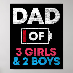 Poster De 3 Raparigas E 2 Rapazes Bateria De Baixo Pai Pa