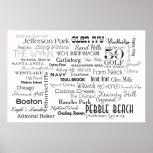 Poster de 50 campos de golfe de Americas o melhor