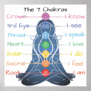 Poster de 7 Chakras 24 x 24"