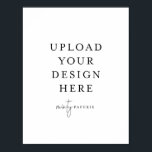 poster de 8,5" x 11" - Retrato<br><div class="desc">Personalize o seu cartão em Templett. Depois de terminar de editar,  faça o download do arquivo no formato JPG (não se esqueça de ativar a opção de sangria). Carregue seu design clicando no botão azul "Personalizar".</div>