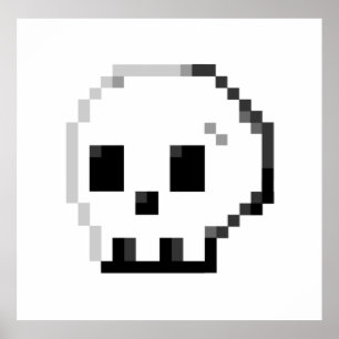 Poster de 8 bits para a arte em pixéis crônicos