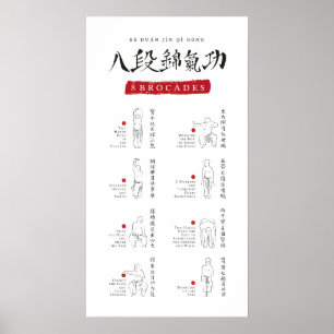 poster de 8 Brocades Ba Duan Jin QiGong