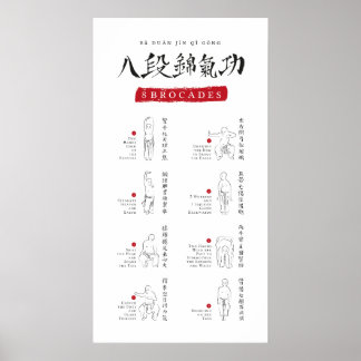 poster de 8 Brocades Ba Duan Jin QiGong