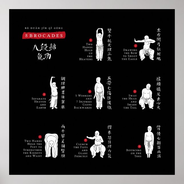 poster de 8 Brocades Ba Duan Jin QiGong (Frente)