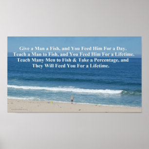 Poster Dê a um homem um peixe