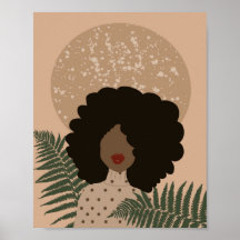 Poster de abstrato afro-americana sem rosto