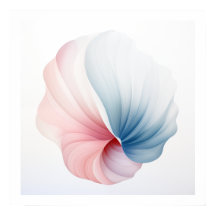 Poster de abstrato cor-de-rosa, azul e branco