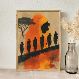 poster de abstrato de arte africano