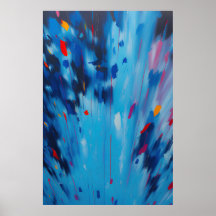 Poster de Abstrato de arte do Fireworks brilhante