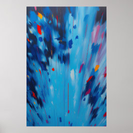 Poster de Abstrato de arte do Fireworks brilhante