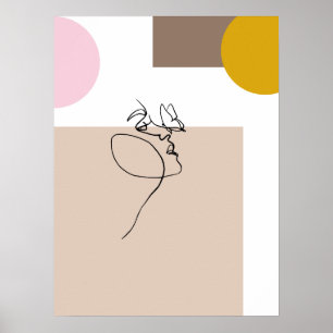 Poster de abstrato de borboletas