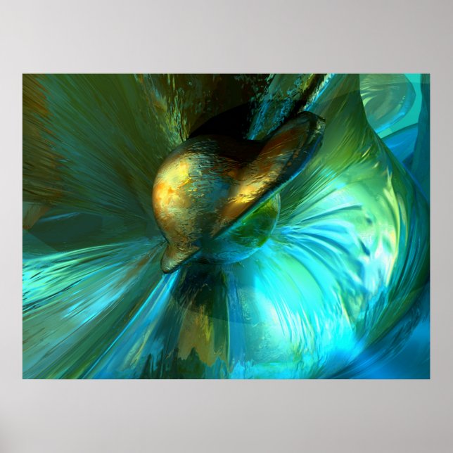Poster de Abstrato de ventoinha de jade (Frente)
