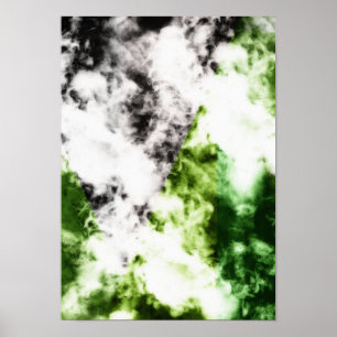 Poster de abstrato preto e verde