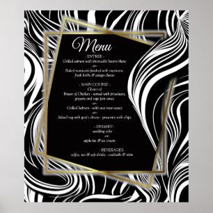 Poster de Abstratos branco e preto criativo