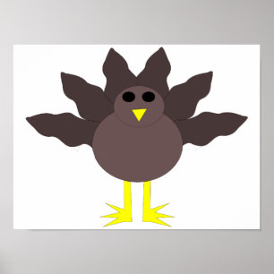 Poster de Ação de Graças Engraçado para a Turq