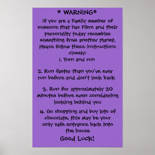 Poster de advertência fibro