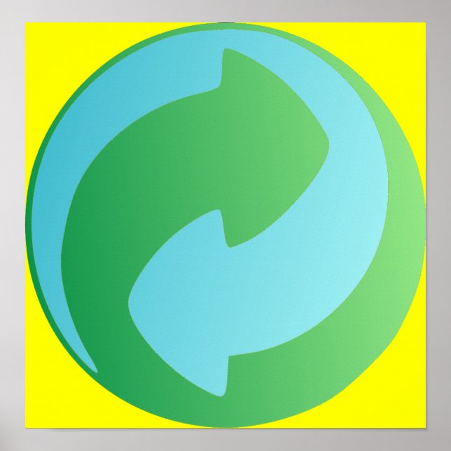 Poster de água reciclar (Frente)