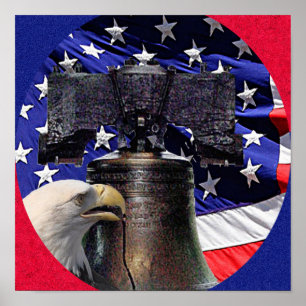 Poster de águia-baleeira americana, de célula e