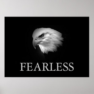 Poster de Águia Móvel Preto e Branco