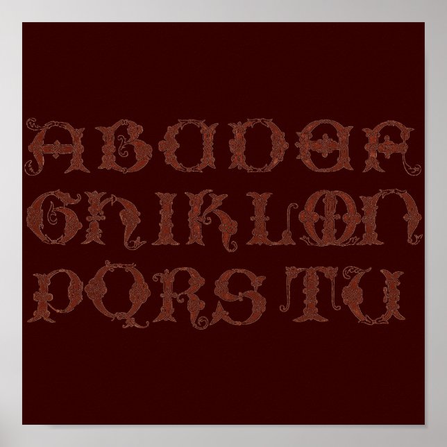 Poster de alfabeto (Frente)