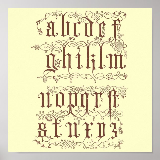 Poster de alfabeto (Frente)