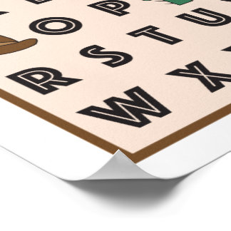 Poster de Alfabeto Cowboy