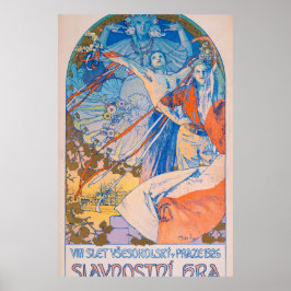Poster de Alphonse Mucha para o Festival de Sokol 