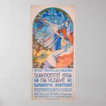 Poster de Alphonse Mucha para o Festival de Sokol
