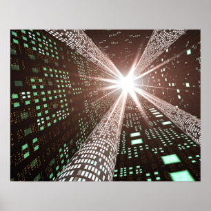 Poster de alta velocidade da tecnologia