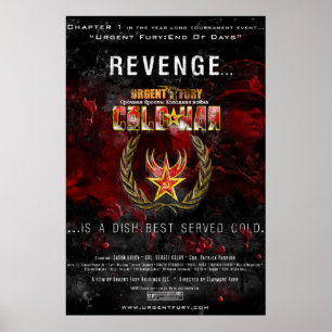 Poster de alto brilho urgente da guerra fria da