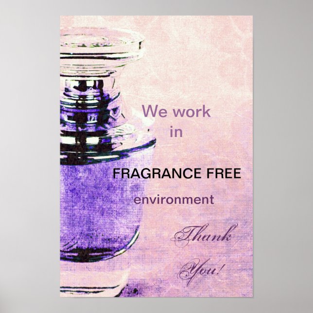 Poster de ambiente sem perfumes (Frente)