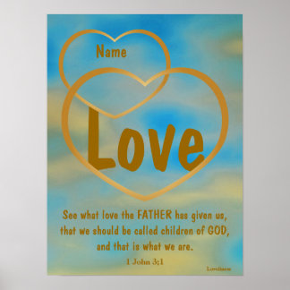 Poster de Amor de Deus Pai - Personalizar