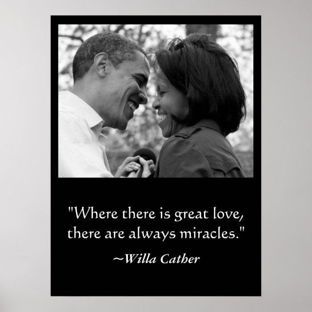 POSTER DE AMOR E MILAGRES, BARACK E MICHELLE OBAMA (Frente)