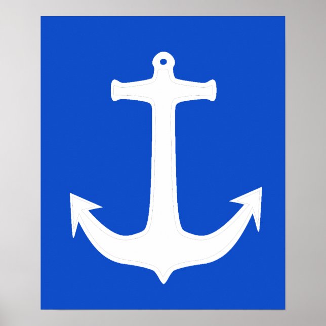 Poster de Âncora Branca Funky A3 (Frente)