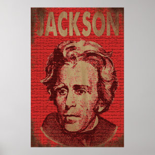 Poster de Andrew Jackson (vermelho)