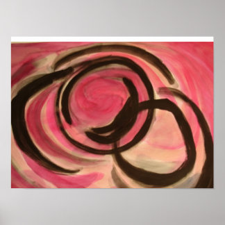 Poster De Anéis Rosa E Preto