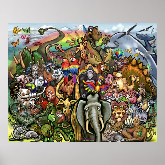 Poster de animais (Frente)