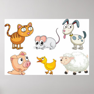 Poster de animais engraçados