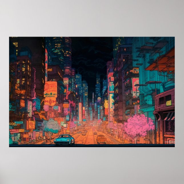 Poster de Anime de Tóquio do centro (Frente)
