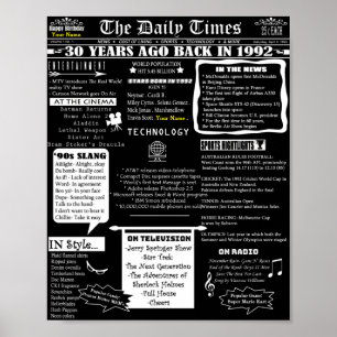Poster de aniversário de 30 anos de Design Persona