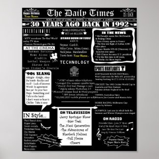 Poster de aniversário de 30 anos de Design Persona