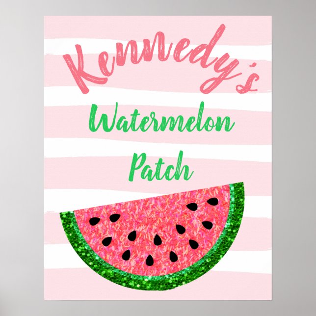 Poster de aniversário de Watermelon, Welcom Sinal (Frente)