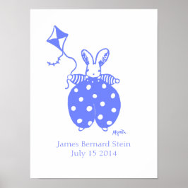 Poster de aniversário do Boy Bunny
