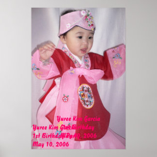 Poster de aniversário Yuree