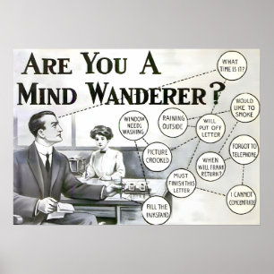 POSTER de anúncio ADHD Anúncio Vintage