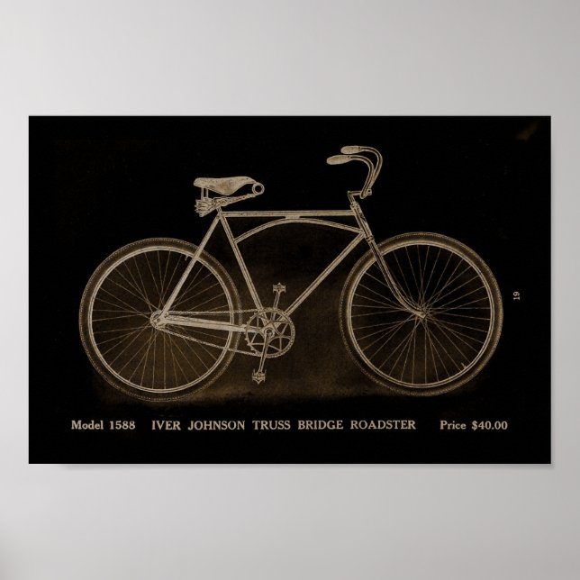 poster de Anúncio Bicicleta Iver Johnson de 1915 (Frente)