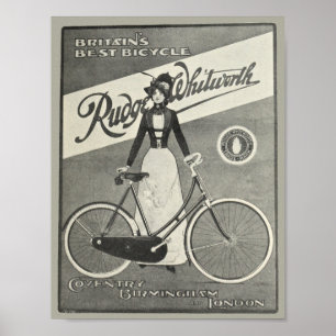 poster de Anúncio da Bicicleta de 1900, Rudge Whit