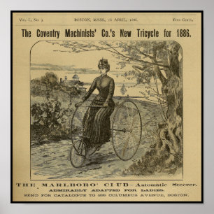 poster de Anúncio da Revista Bicicleta de 1886