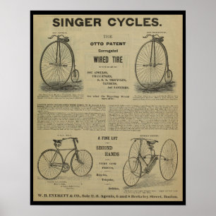 poster de Anúncio da Revista Bicicleta de 1887