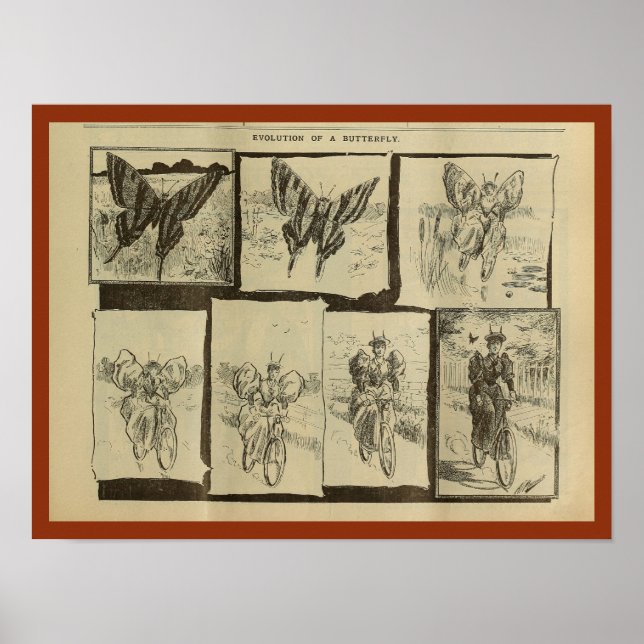 poster de Anúncio da Revista Bicicleta de 1893 (Frente)